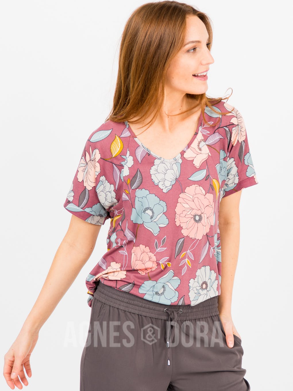 Love Top Mauve Floral