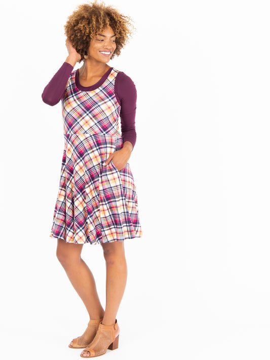 Fit & Flare Dress Classic Plaid - Large Scale