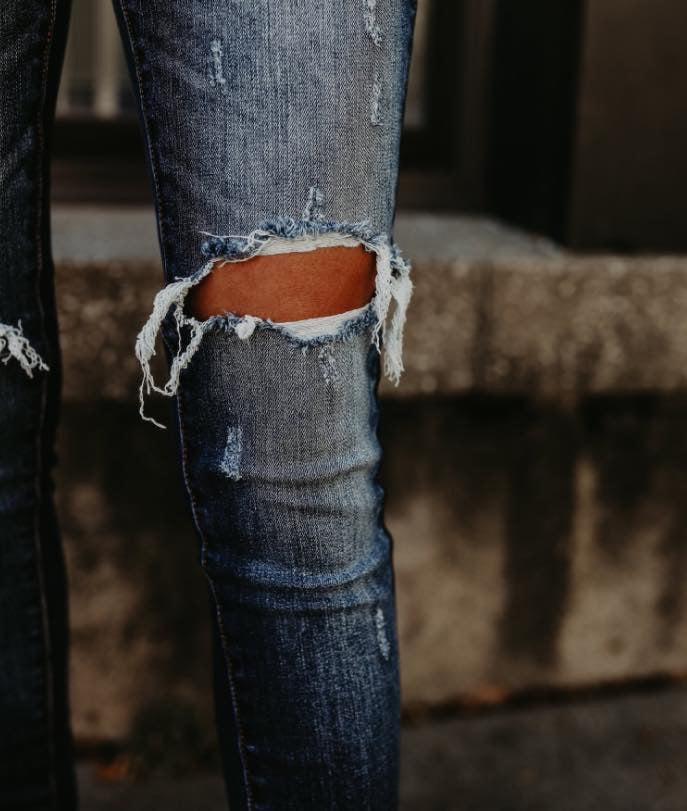 KanCan Dark Wash Distressed Jeans
