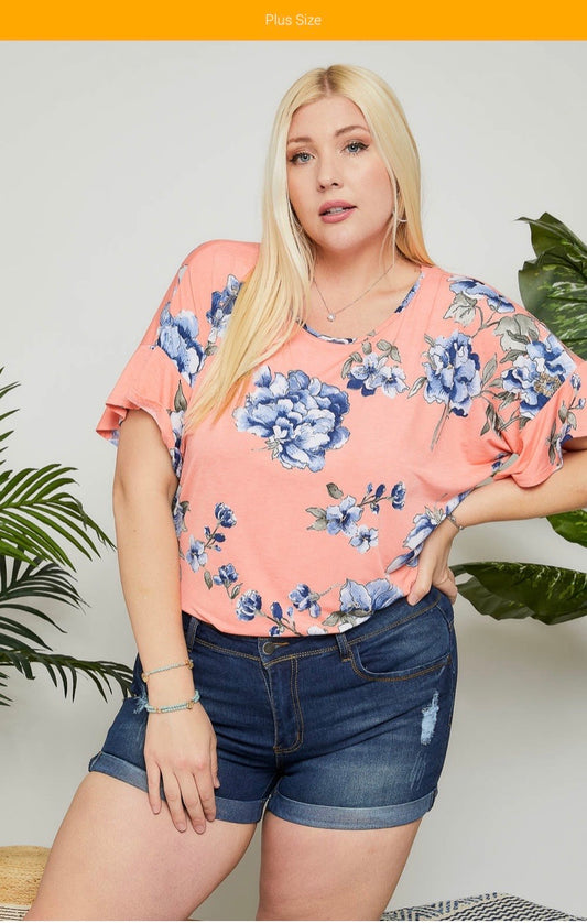 Casual Denim Cuffed Shorts Plus Size ( S-L also available!!)