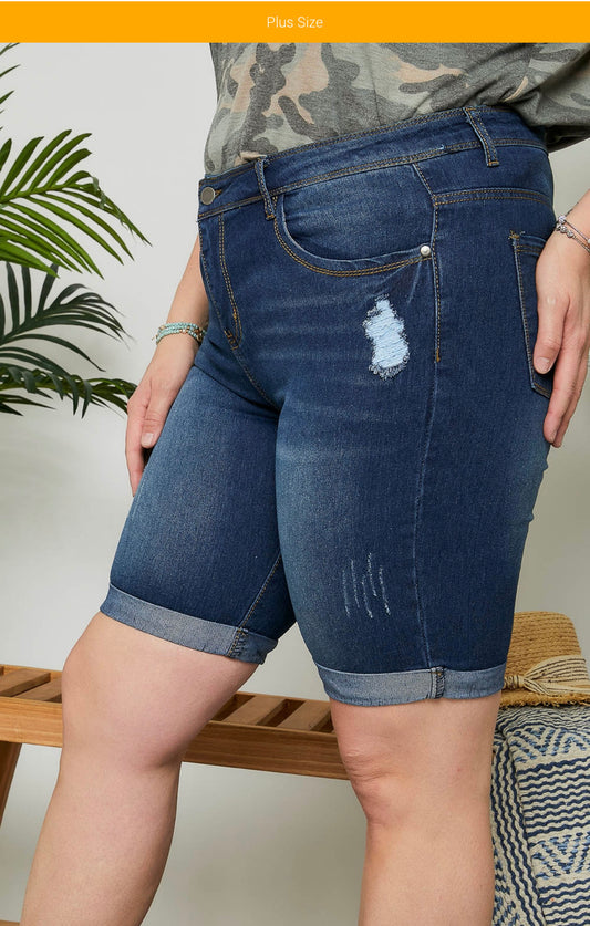 Casual Denim Bermuda Shorts Plus Size ( S-L also available!!)