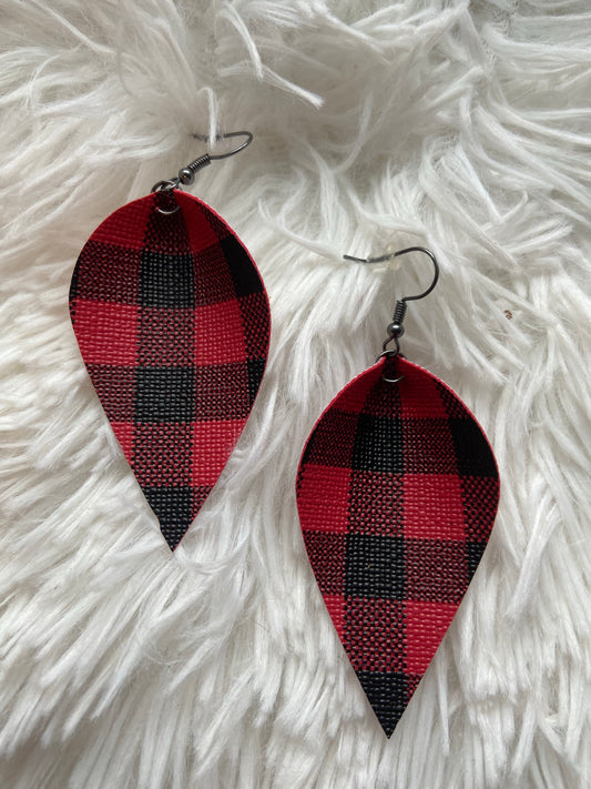 Red Buffalo Plaid Earrings