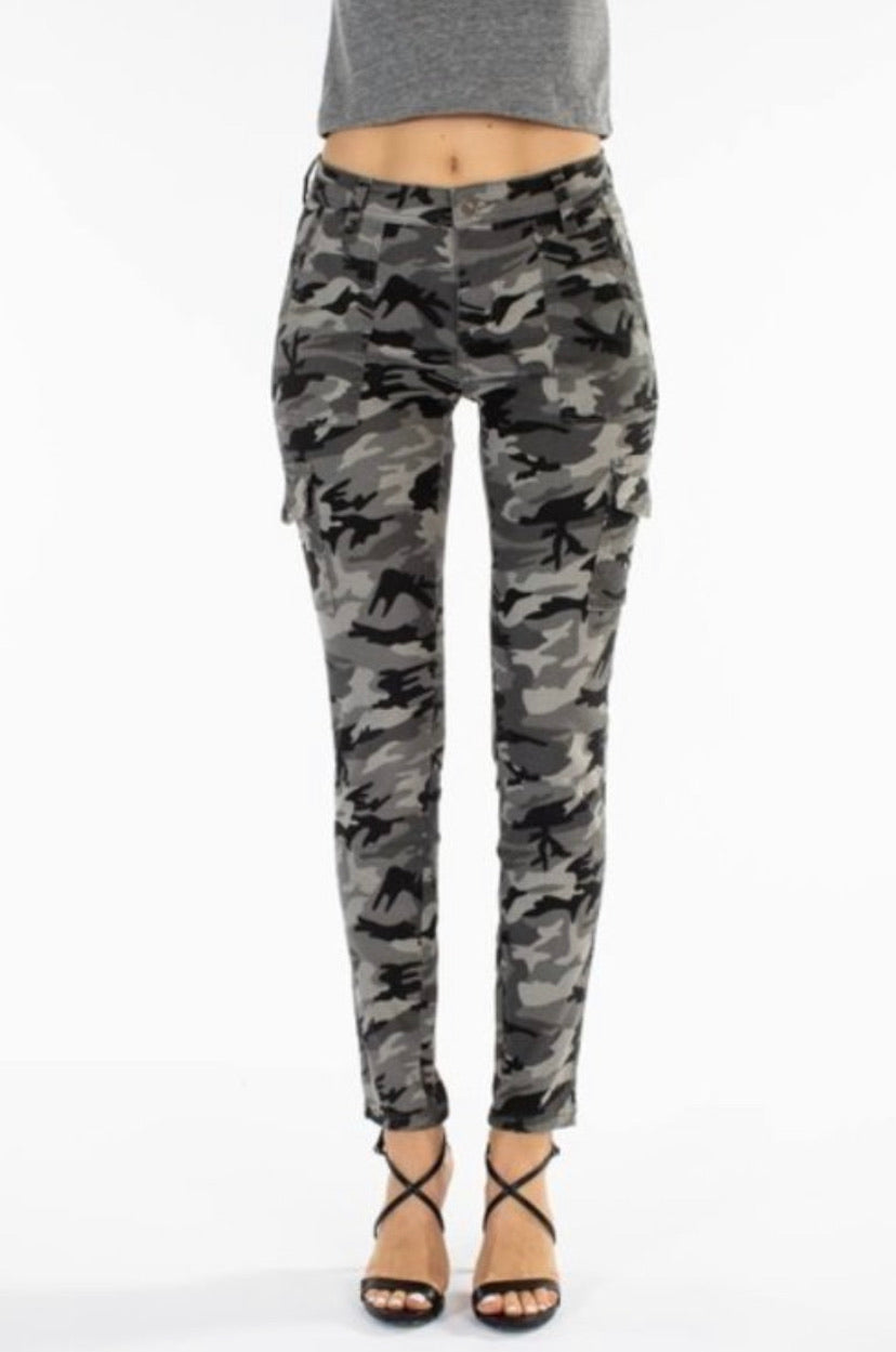 KanCan Denim Camouflage Cargo Pants