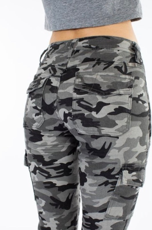 KanCan Denim Camouflage Cargo Pants