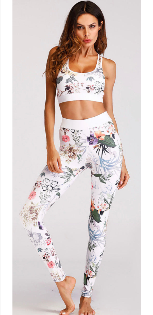 Go With The FLOral Athletic Sports Bra Top Activewear