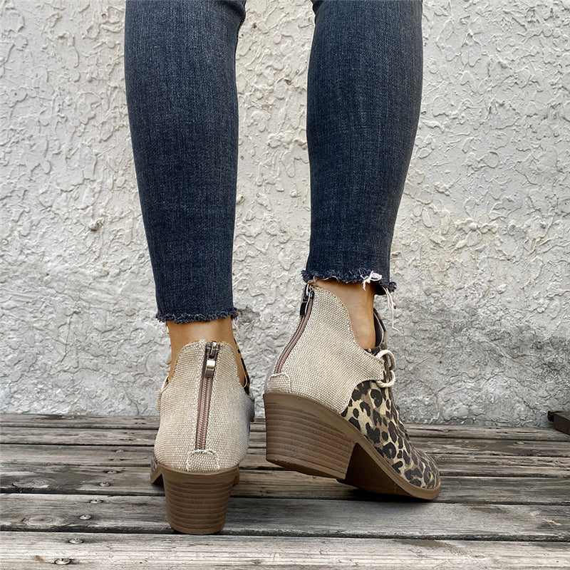 Chic Ankle Boots Leopard Boot