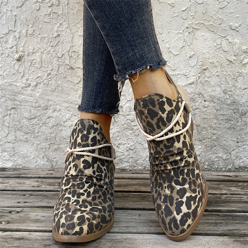 Chic Ankle Boots Leopard Boot