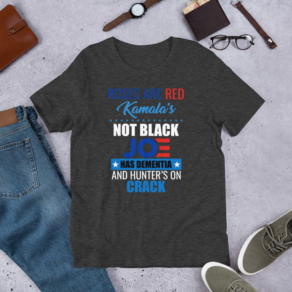 Roses are Red Kamala’s Not Black Short-Sleeve Unisex T-Shirt