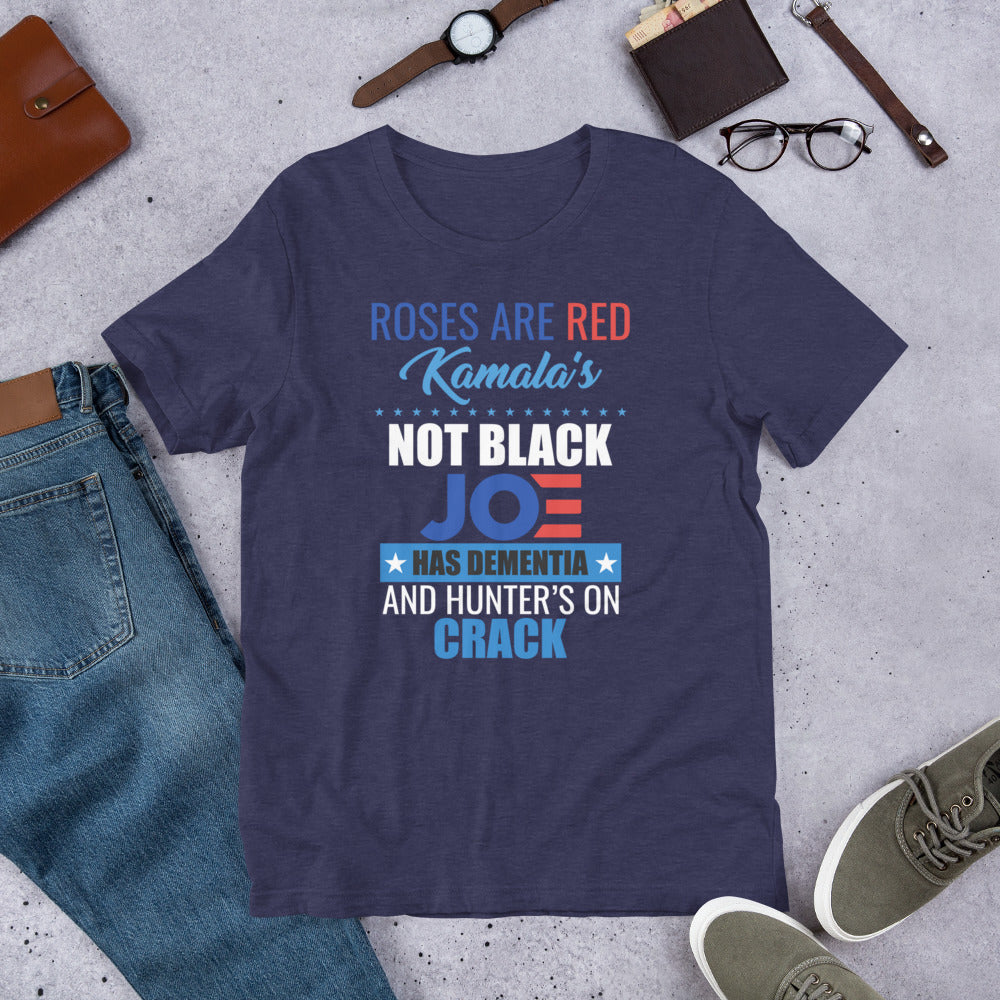 Roses are Red Kamala’s Not Black Short-Sleeve Unisex T-Shirt