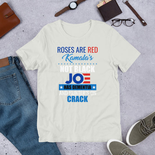 Roses are Red Kamala’s Not Black Short-Sleeve Unisex T-Shirt
