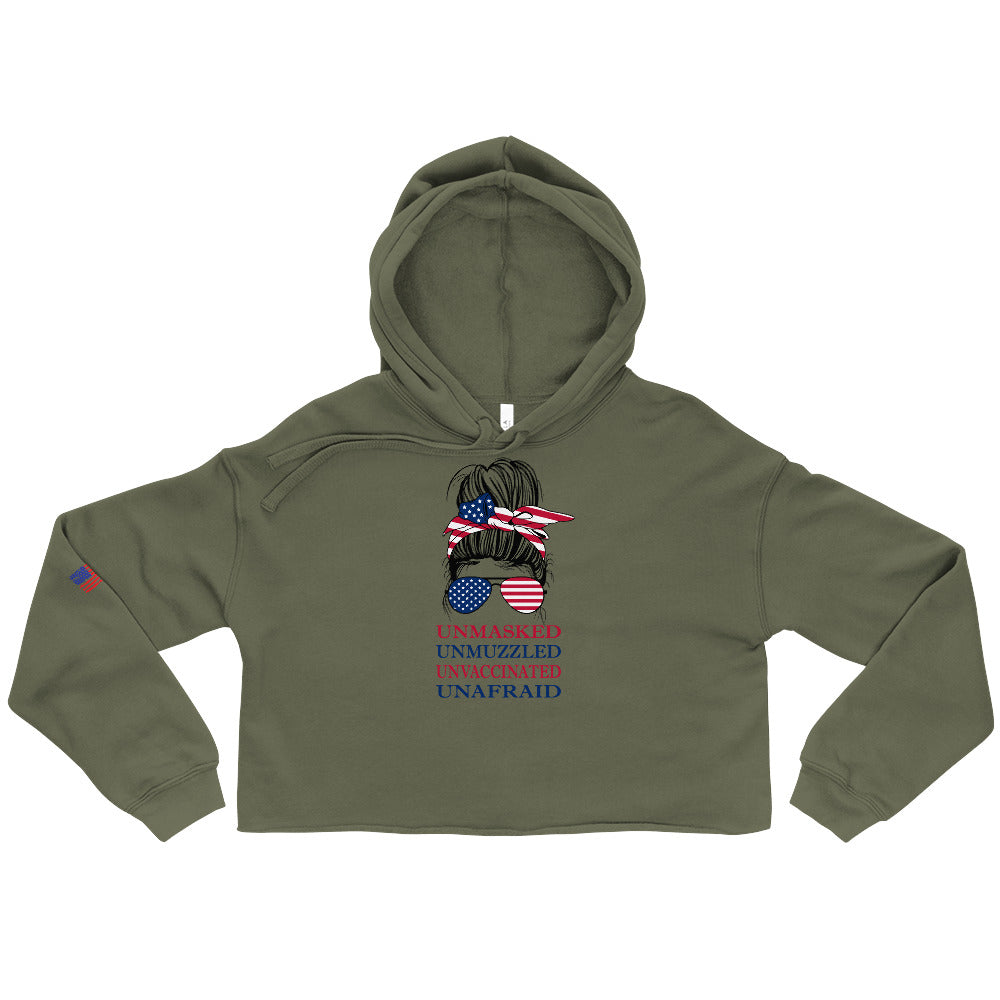 Unmasked Womens Crop Hoodie