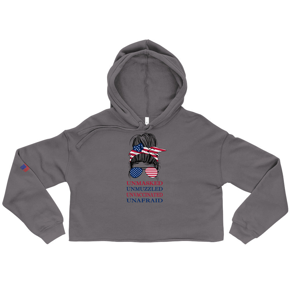 Unmasked Womens Crop Hoodie