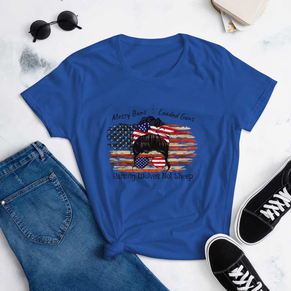 Messy Buns Loaded Guns Women's short sleeve t-shirt