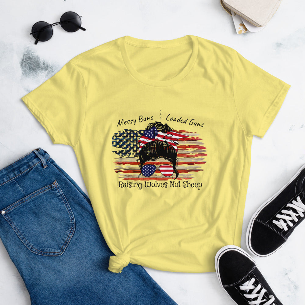 Messy Buns Loaded Guns Women's short sleeve t-shirt